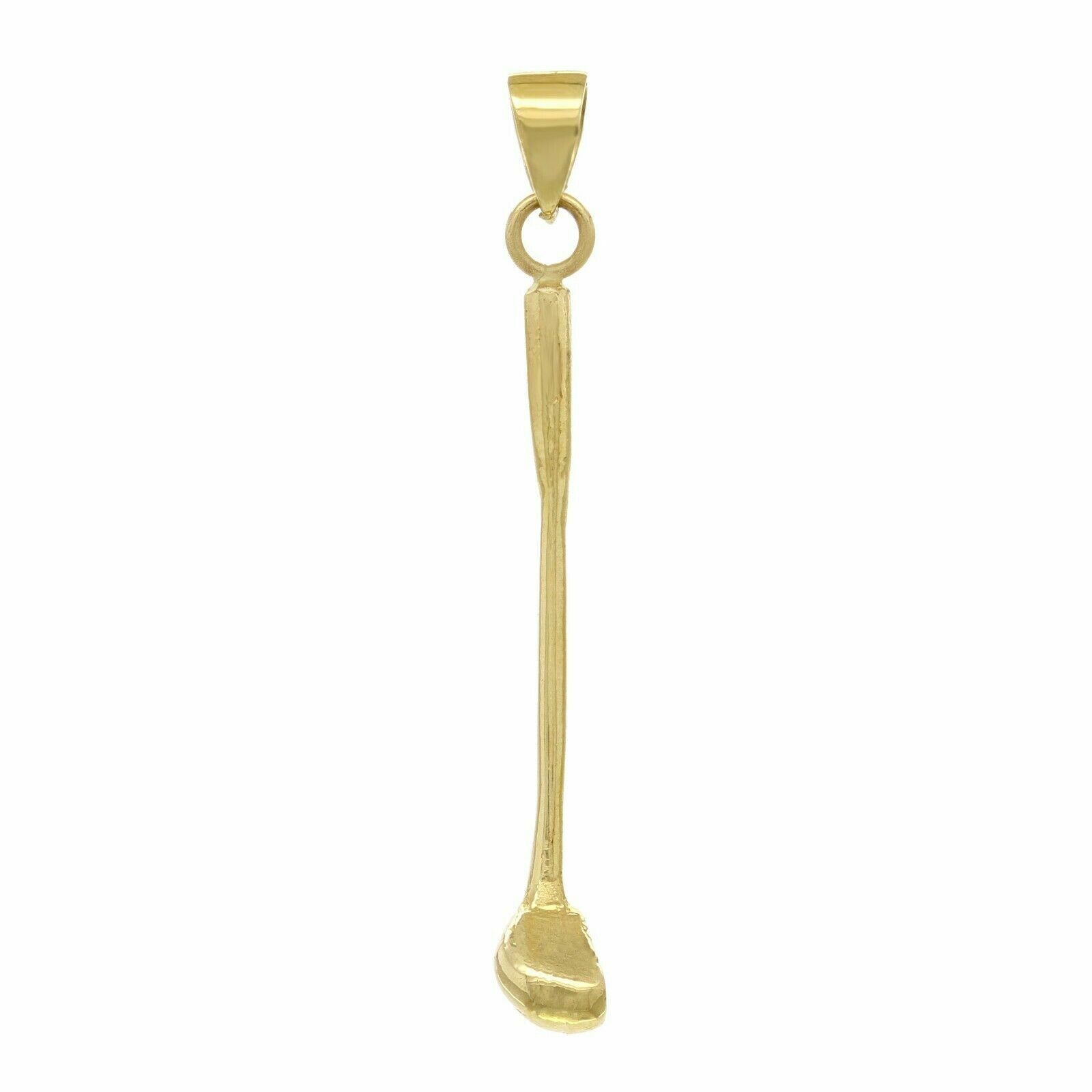 14k Yellow Gold Solid Golf Club Stick Charm Pendant 1.7″ 1.8 grams Medium