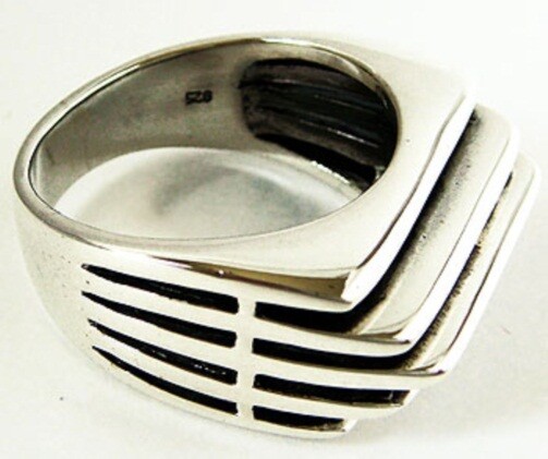 HEAT SINK SOLID STERLING 925 SILVER RING