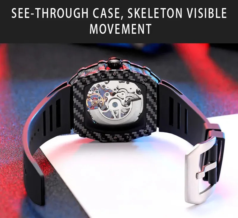 Men’s Automatic Skeleton Mechanical Watch Luxury Casual Business Fashion