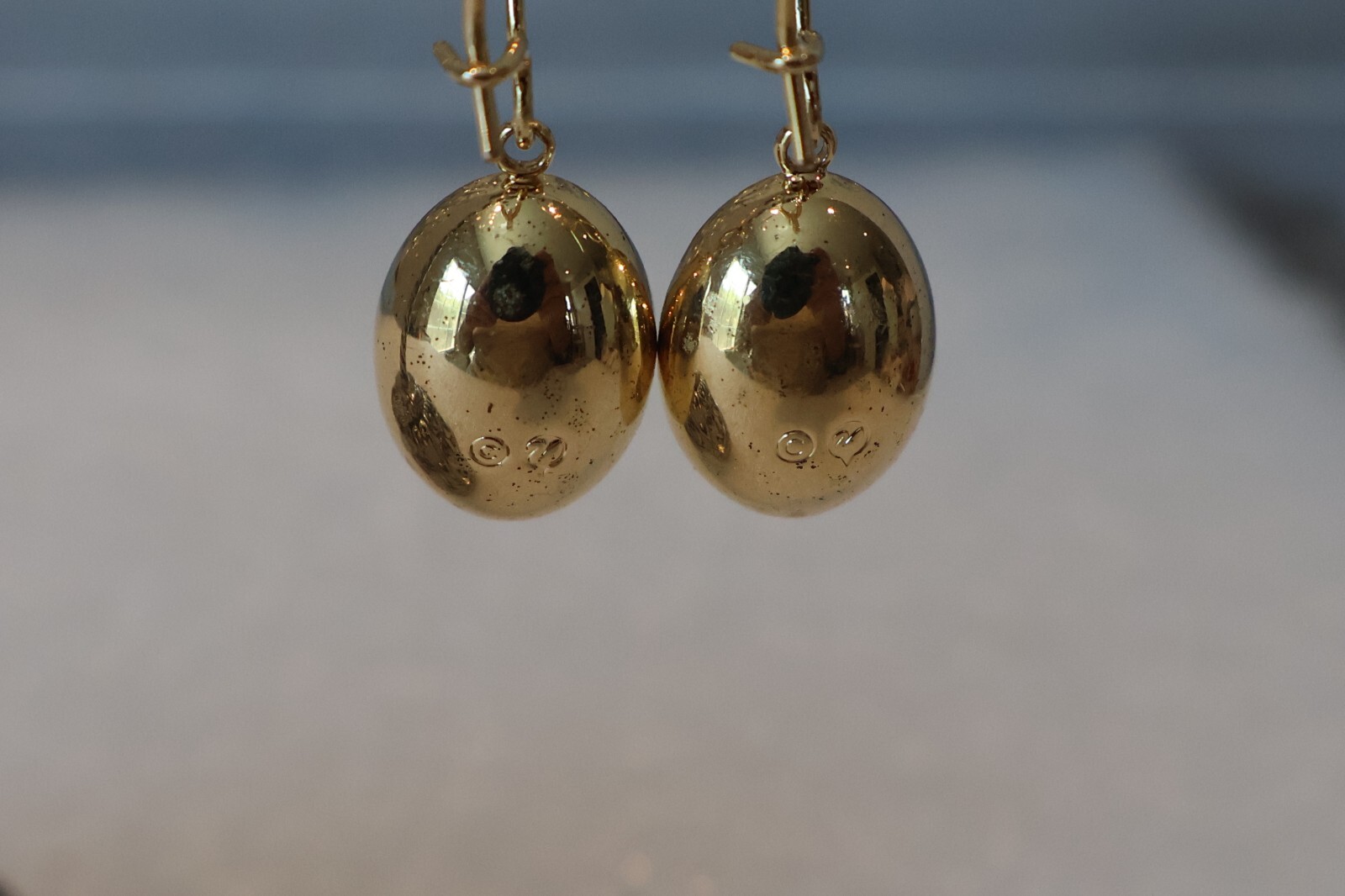 Swarovski PUZZLE Earrings Light Colorado Topaz Crystals Dangle Gold Plated