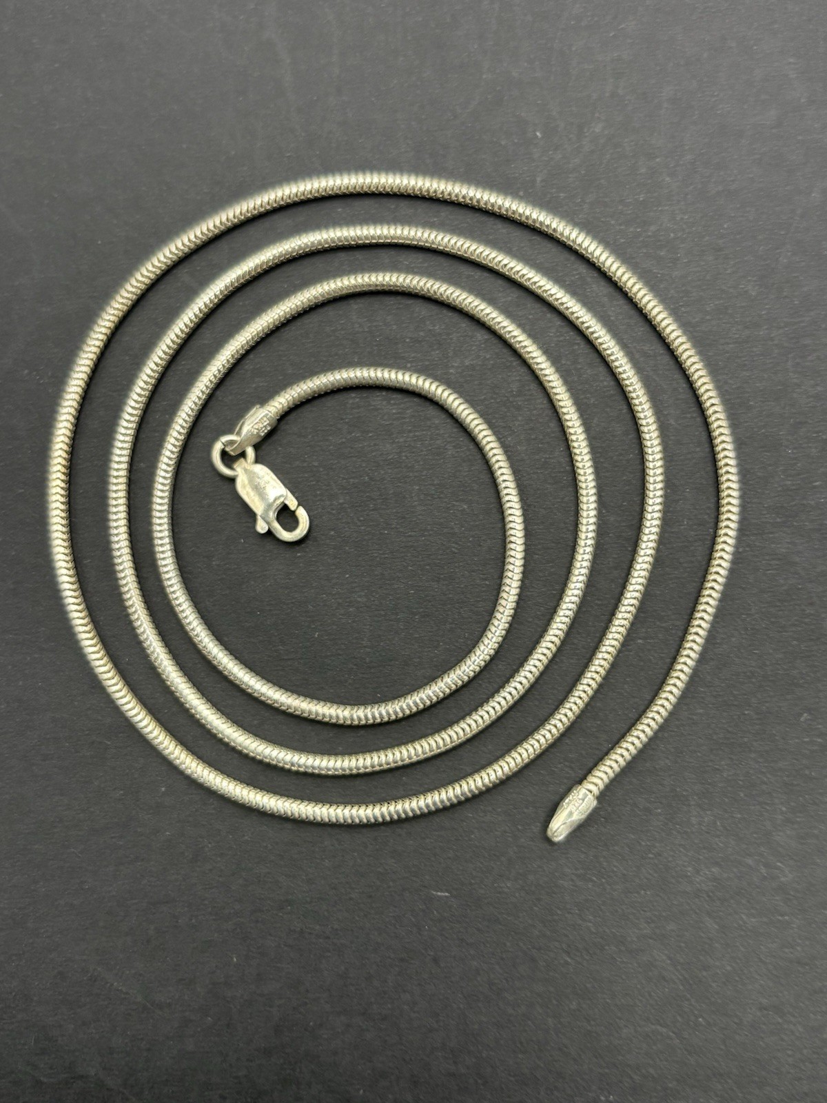Vintage Sterling Silver 24″ Snake Chain Necklace 1.95MM 9 Grams G2