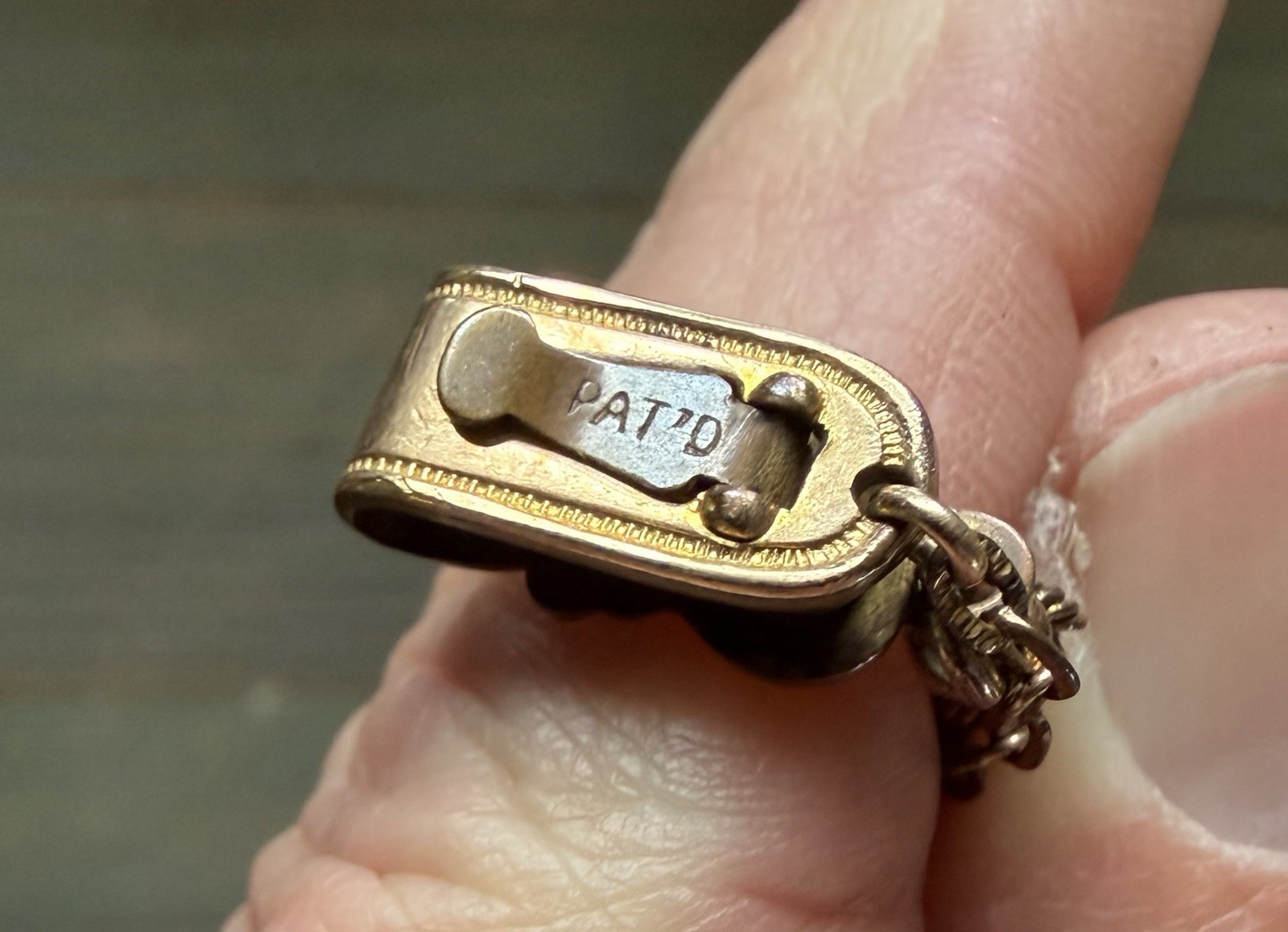 Antique S.O.B. & Co Gold Filled Pocket Watch Fob Chain Vest Chatelaine Wax Seal