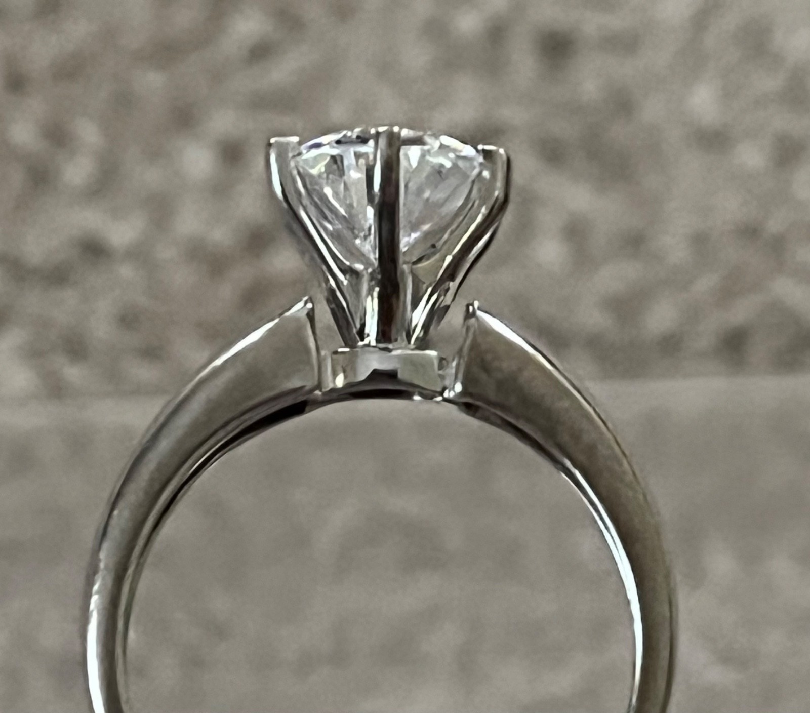 14K 2CT Pear Diamonique Ring~Solid 3gm! Sz 6- ECU!