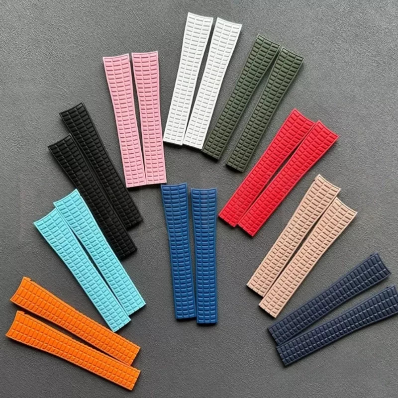 21mm FKM Rubber Watch Strap Replacement For Patek Philippe Aquanaut Luce 7968