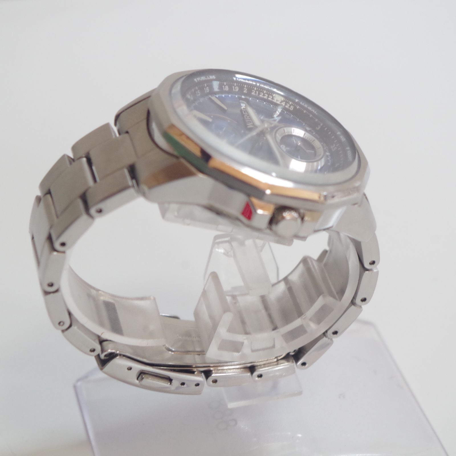 SEIKO WIRED VK67-K090 Quartz Chronograph Watch Silver Blue From Japan