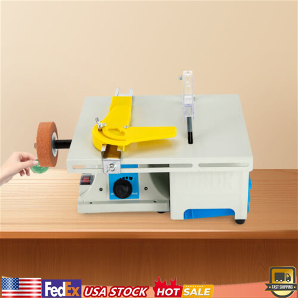 750W Mini Table Grinder Gem Jewelry Grinding Polish Saw Machine 800-10000rpm