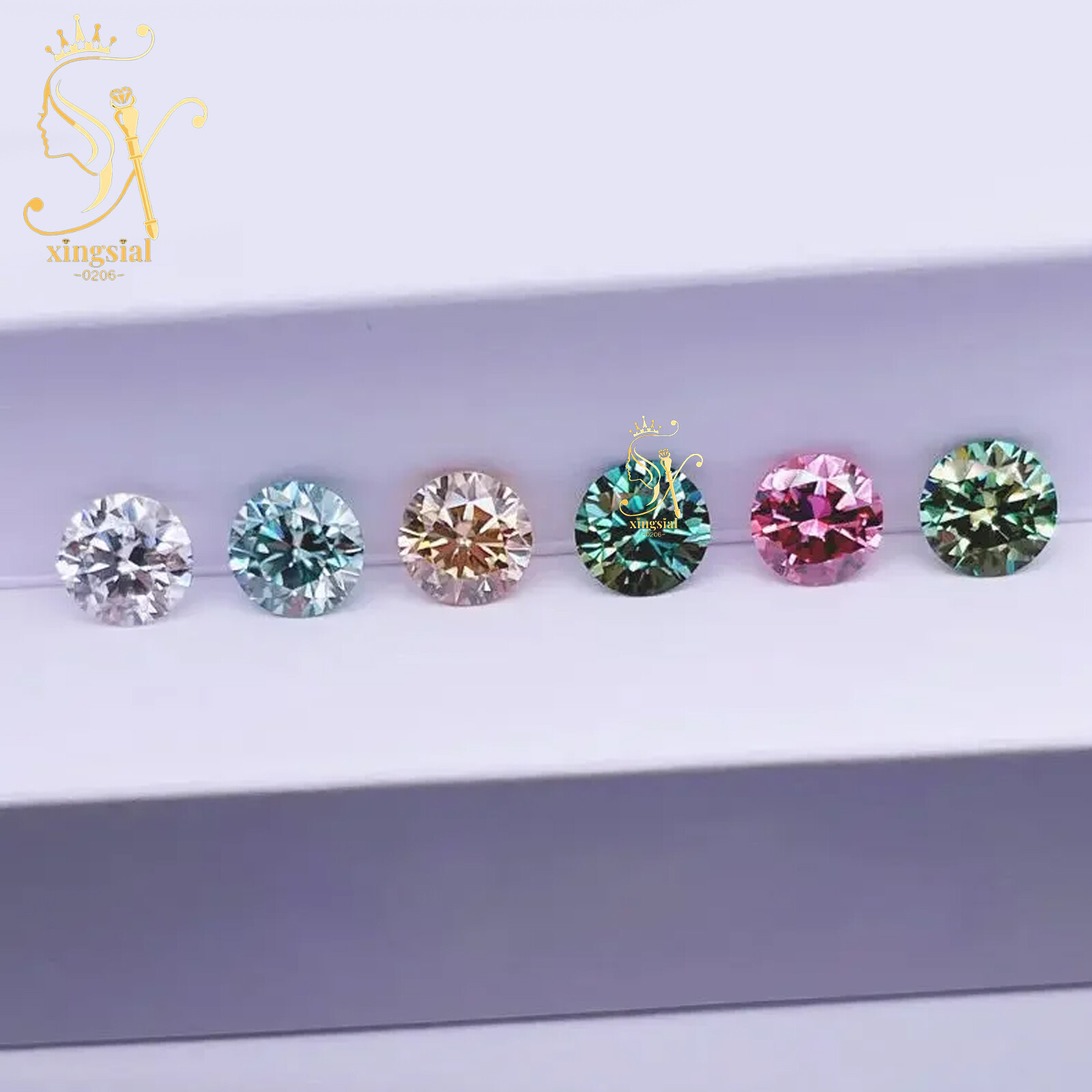 3mm~12mm Lab-Created Moissanite Stone Round Loose Diamond Test Passed Gemstones