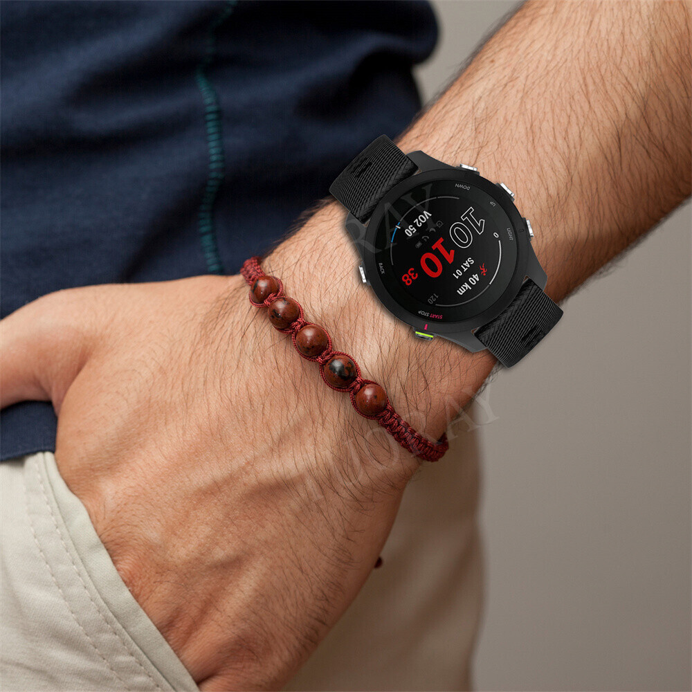 Sports Silicone Strap Band Case For Garmin Forerunner 255 / 265 Smart Watch Band