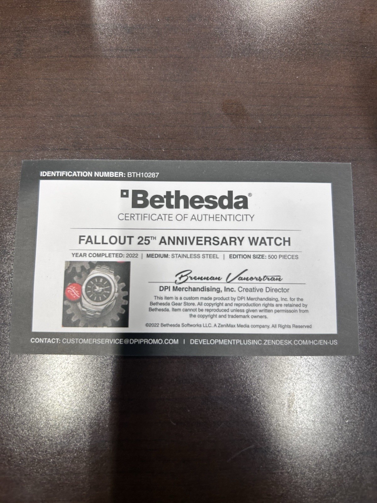 Bethesda Fallout 25th Anniversary Limited Ed Stainless Steel Quartz Watch 50m