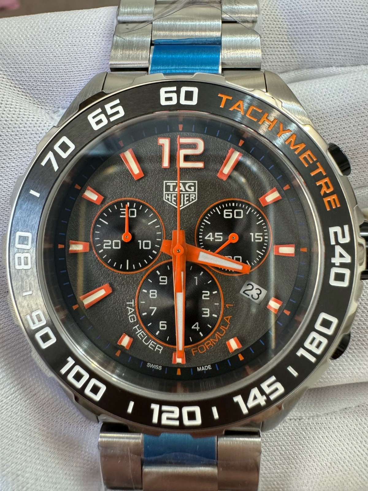 TAG Heuer Formula 1 Quartz Chronograph Grey Orange Men’s Watch CAZ101AH.BA0842
