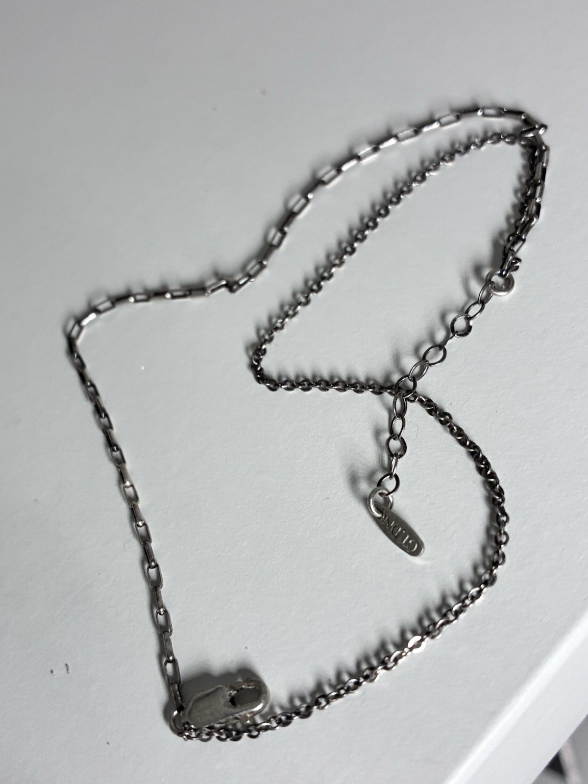 GLDN Sterling Silver Dainty Layered Paperclip Chain Bracelet Adjustable 6″-7″