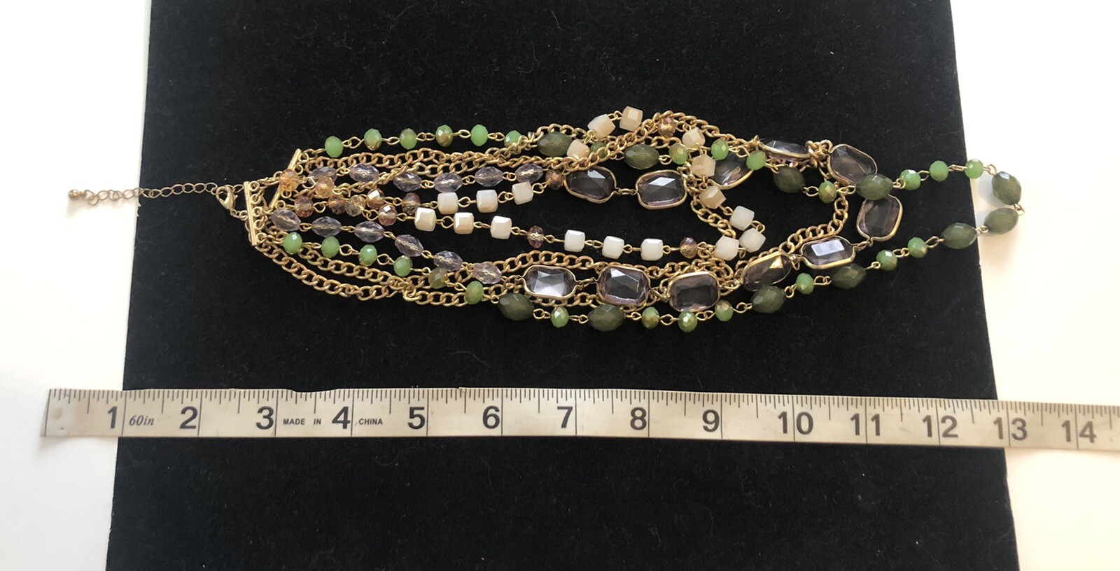 Contemporary Egyptian Inspired Beaded Layered Necklace Fashion Jewelry GO2.4D23