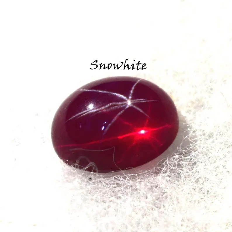 11 Ct Natural Red Star Ruby Certified 6 Rays Cabochon Cut Loose Gem For Ring.