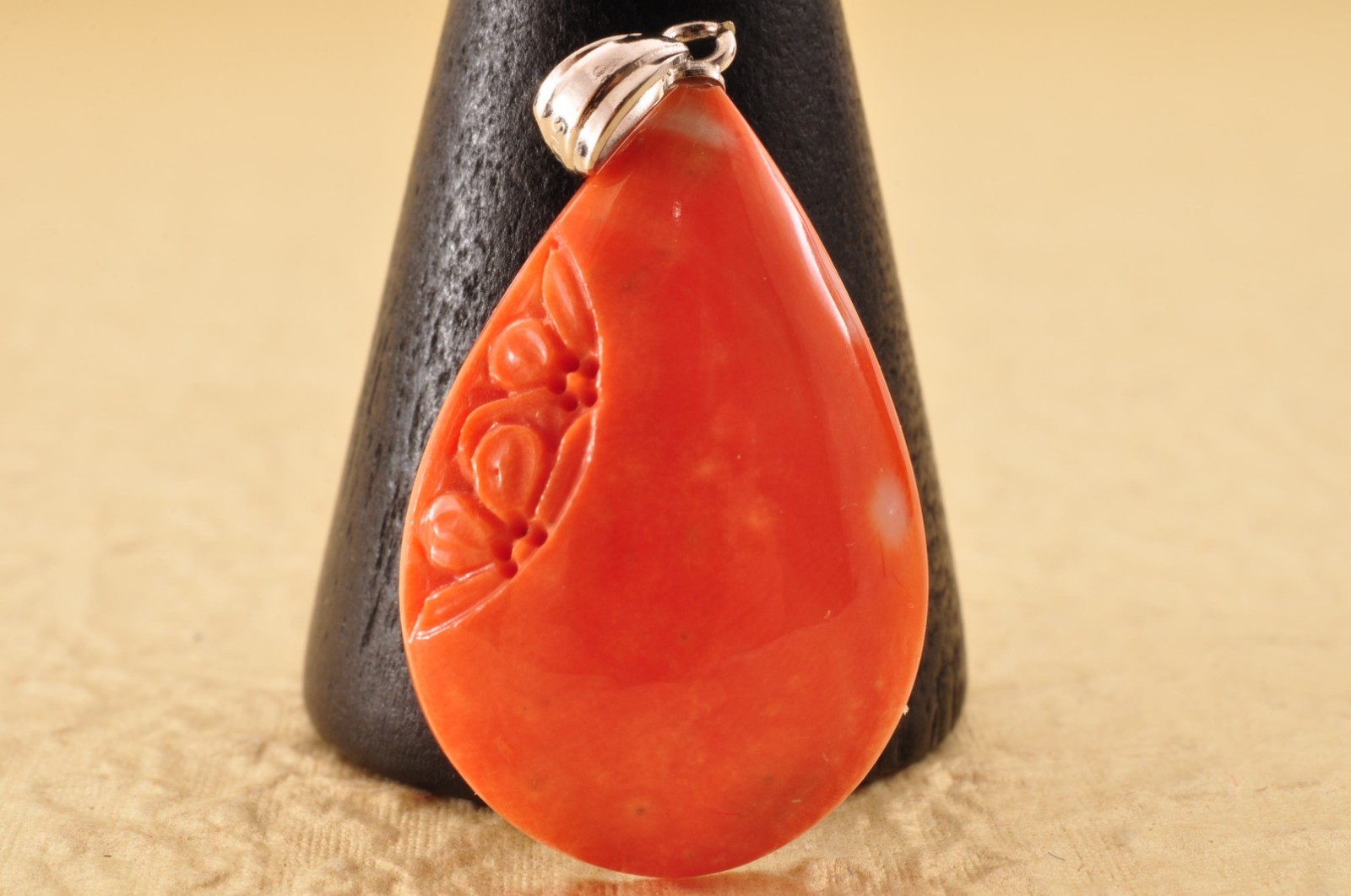 With Certification, MOMO coral pendant top ( 25mm(0.98in) 13.0ct) Flower Pattern
