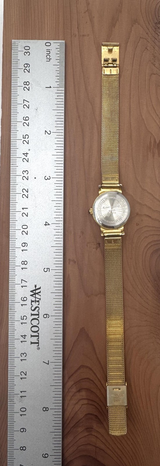 Kathy Ireland Watch Womens Gold Silver Tone Mesh Quartz Japan Movt K1825 V377