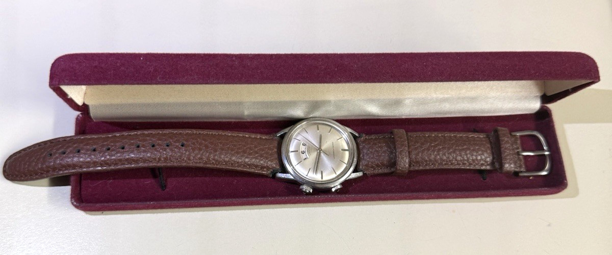 VINTAGE GIRARD PERREGAUX ALARM STAINLESS STEEL MANUAL WIND AS 1475 SWISS WATCH