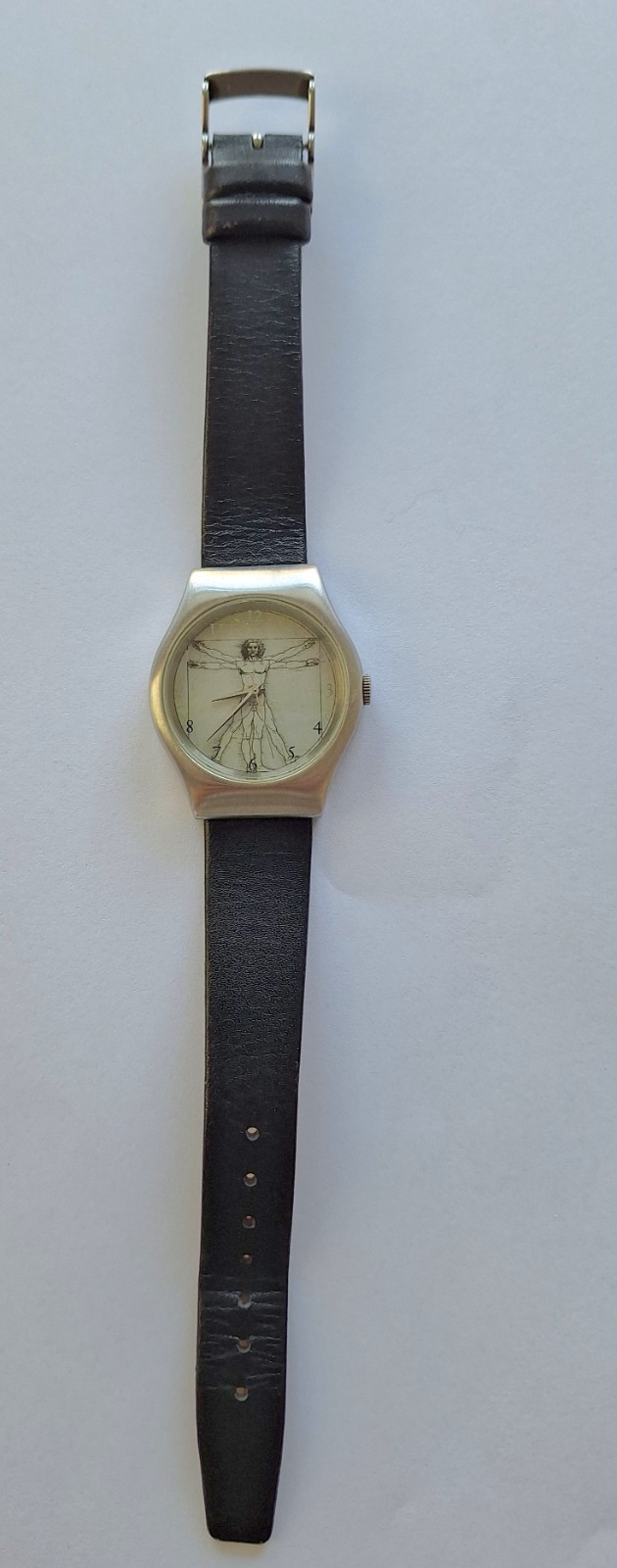 Leonardo da Vinci’s Vitruvian Man Ltd. ED. LAKS Art Watch c.1998 Great Condition