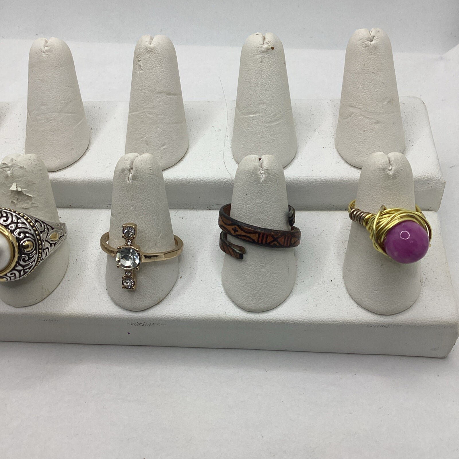 Lot Of 6 Costume Jewelry Rings. Sizes Vary See Pics. Pre-Loved
