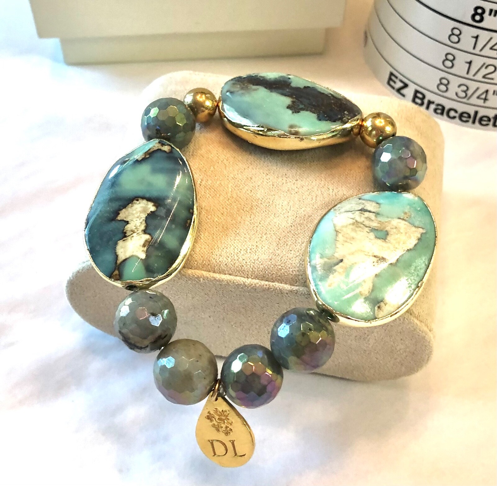 Devon Leigh Multihued Stone & Bead -Stretch Bracelet – Fits up to 6-1/2 in. NWOT