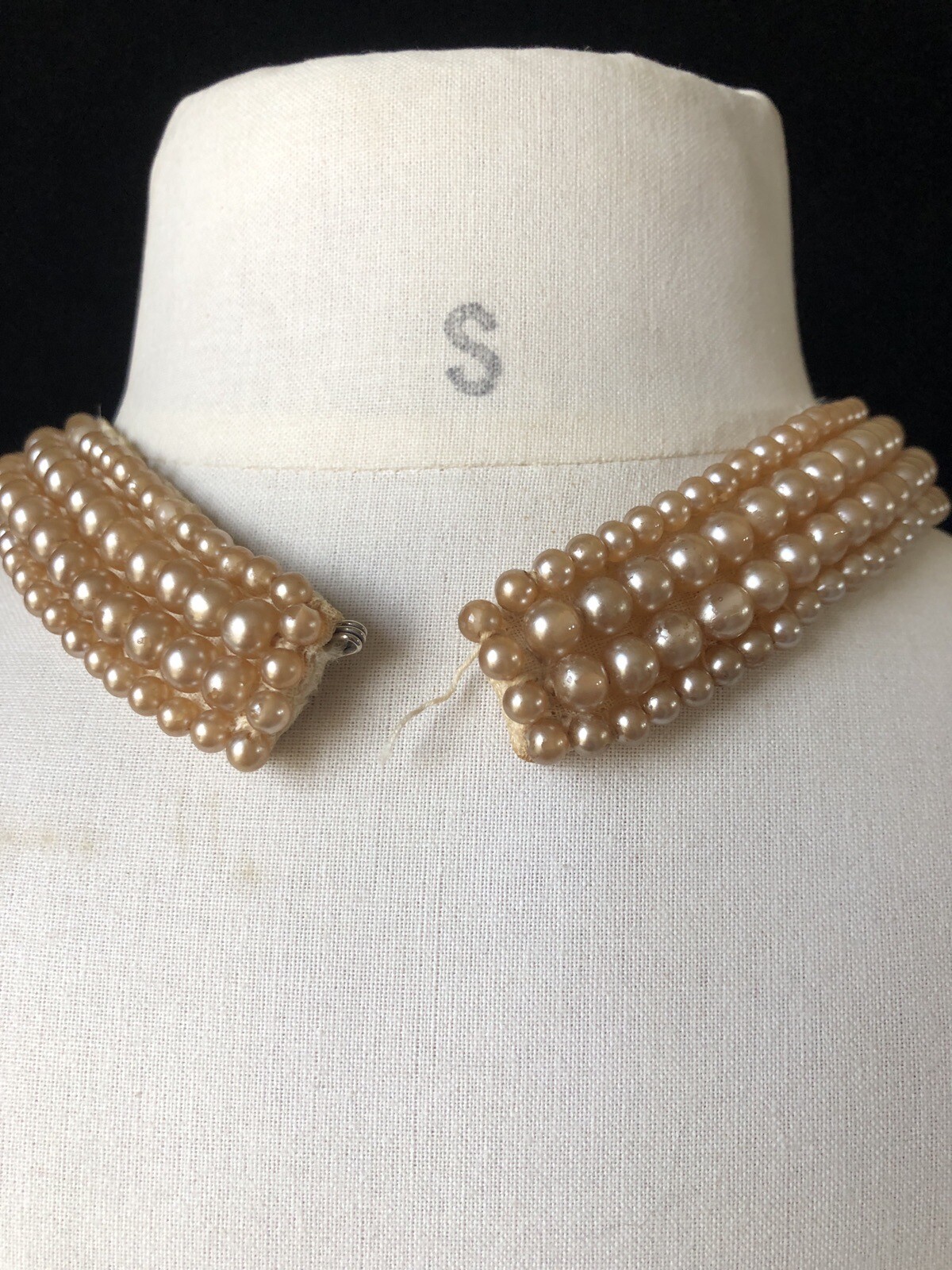 VTG Faux Pearl Beaded Necklace /Collars (4) Japan 1 Bar & Beards Top Hit Fashion