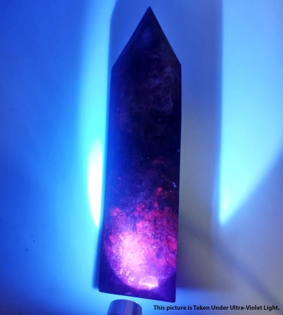 1.1 kg Ruby Zoisite Crystal Tower Point Green & Red Polished Gemstone Home Decor