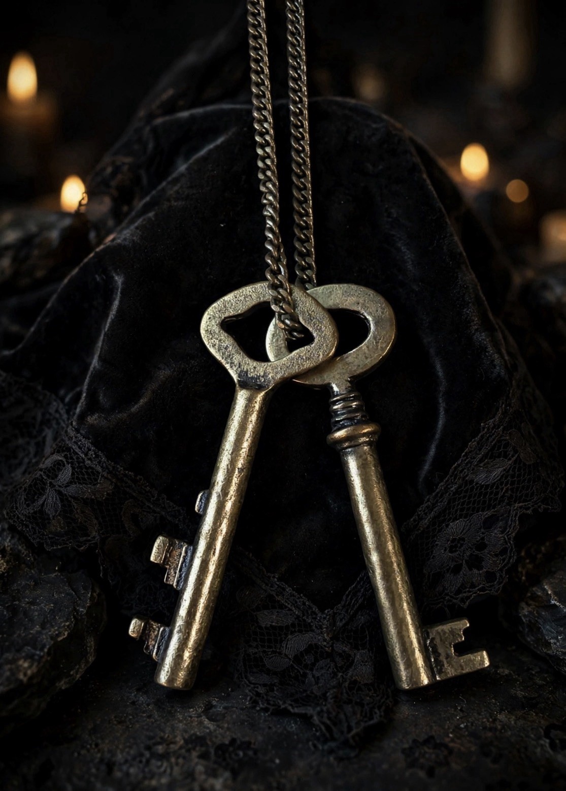 Double Skeleton Keys Necklace