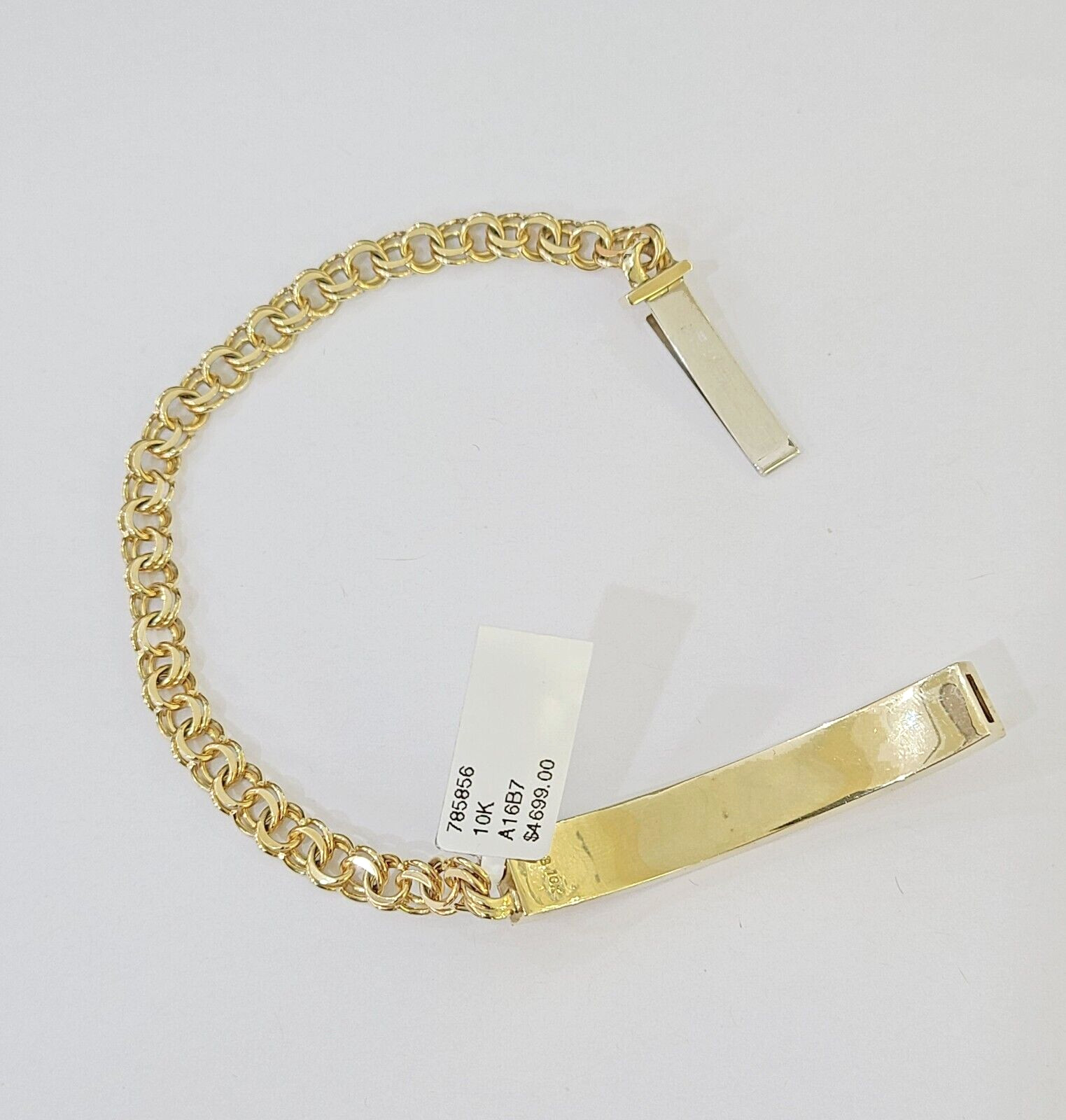10k Yellow Gold Chino ID Bracelet Size 8″ 6mm Inches Box Lock Real 10kt