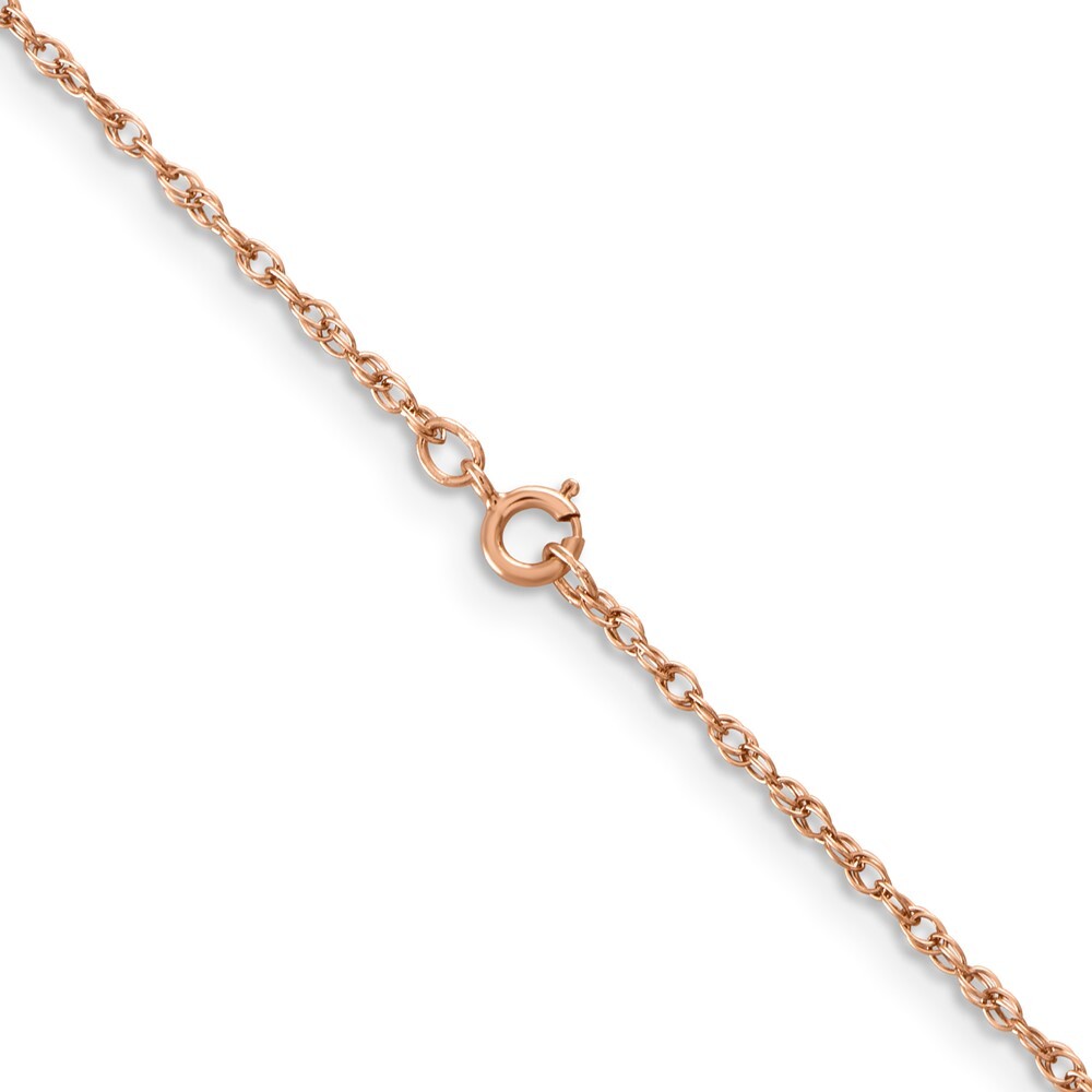24″ 14K Rose Gold 1.15mm Baby Rope Chain Necklace