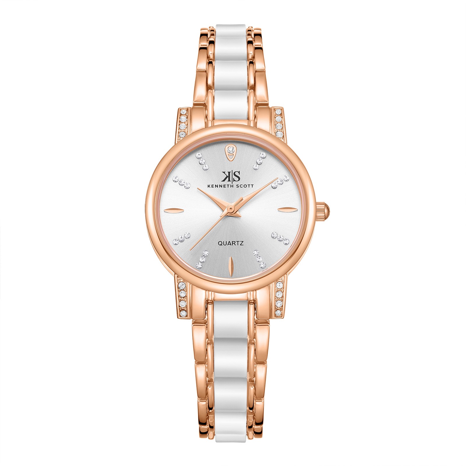Kenneth Scott Women’s Analog Watch | White Dial, 30mm, 30 m (3 ATM)