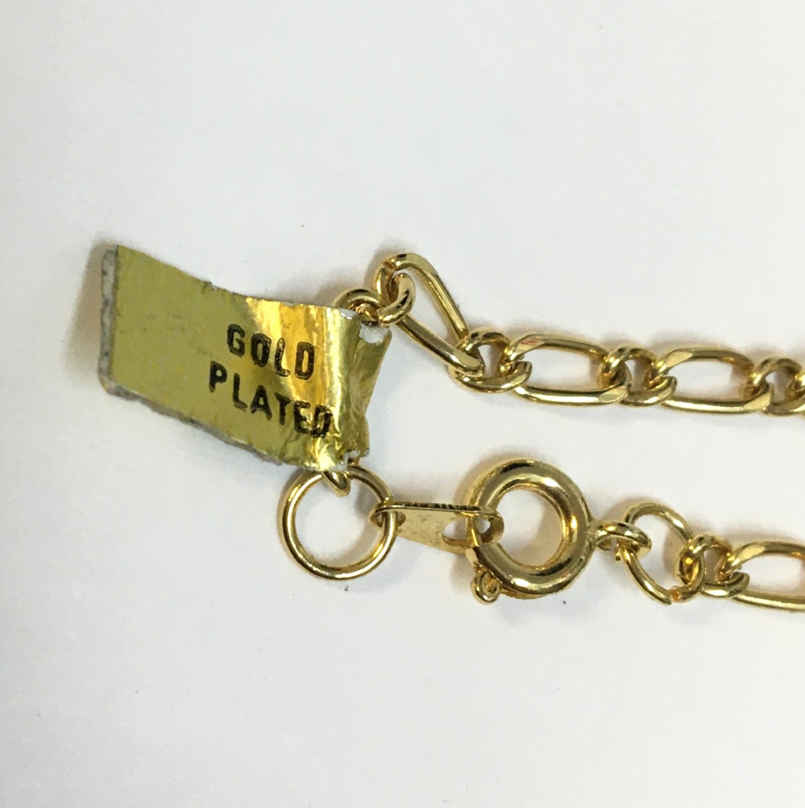 1990 Graduation Gold Plated Charm Necklace And Bracelet 2 Piece Set Vintage