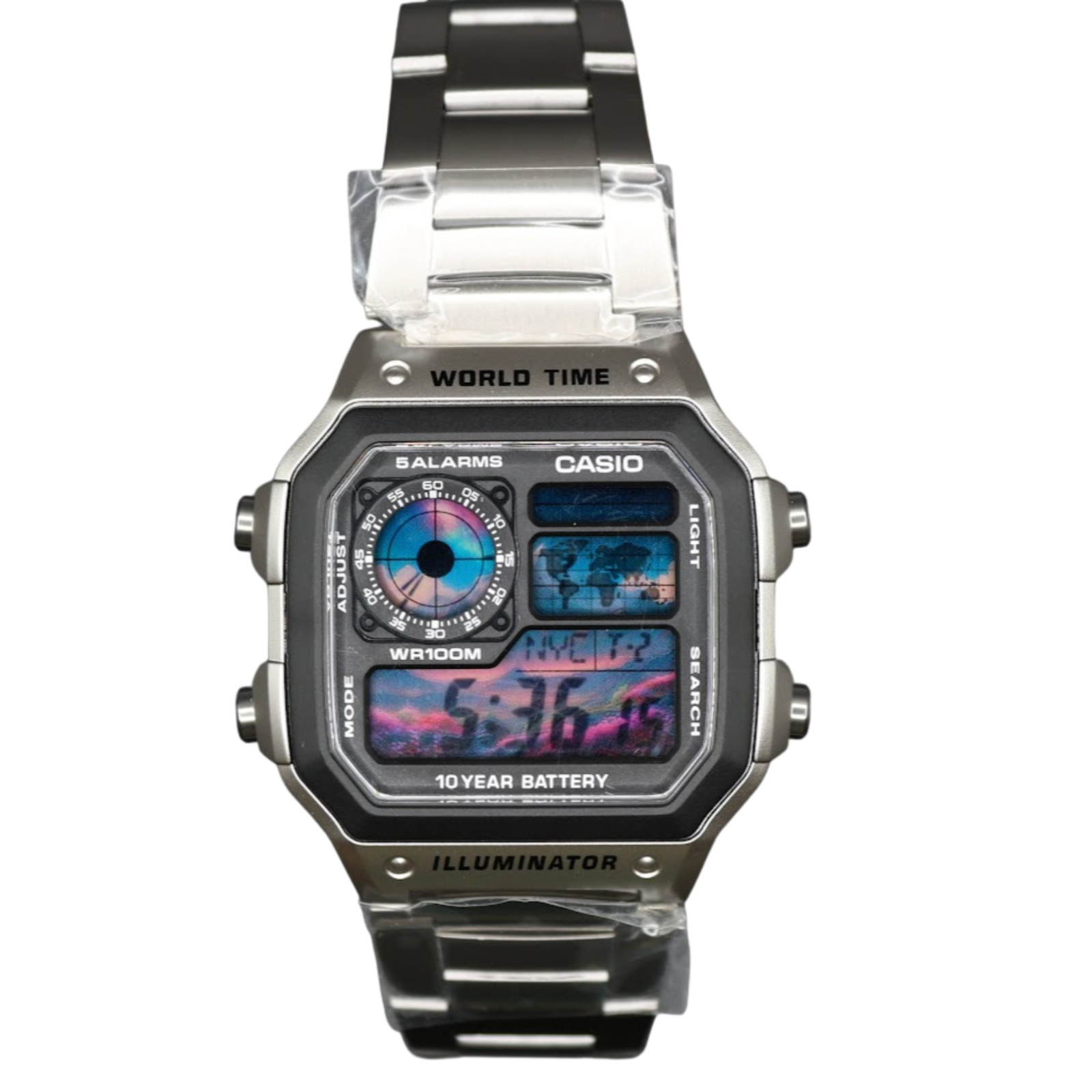 CASIO AE-1200WHD Royale World Time Watch Mod Nigh Sky Display Mod