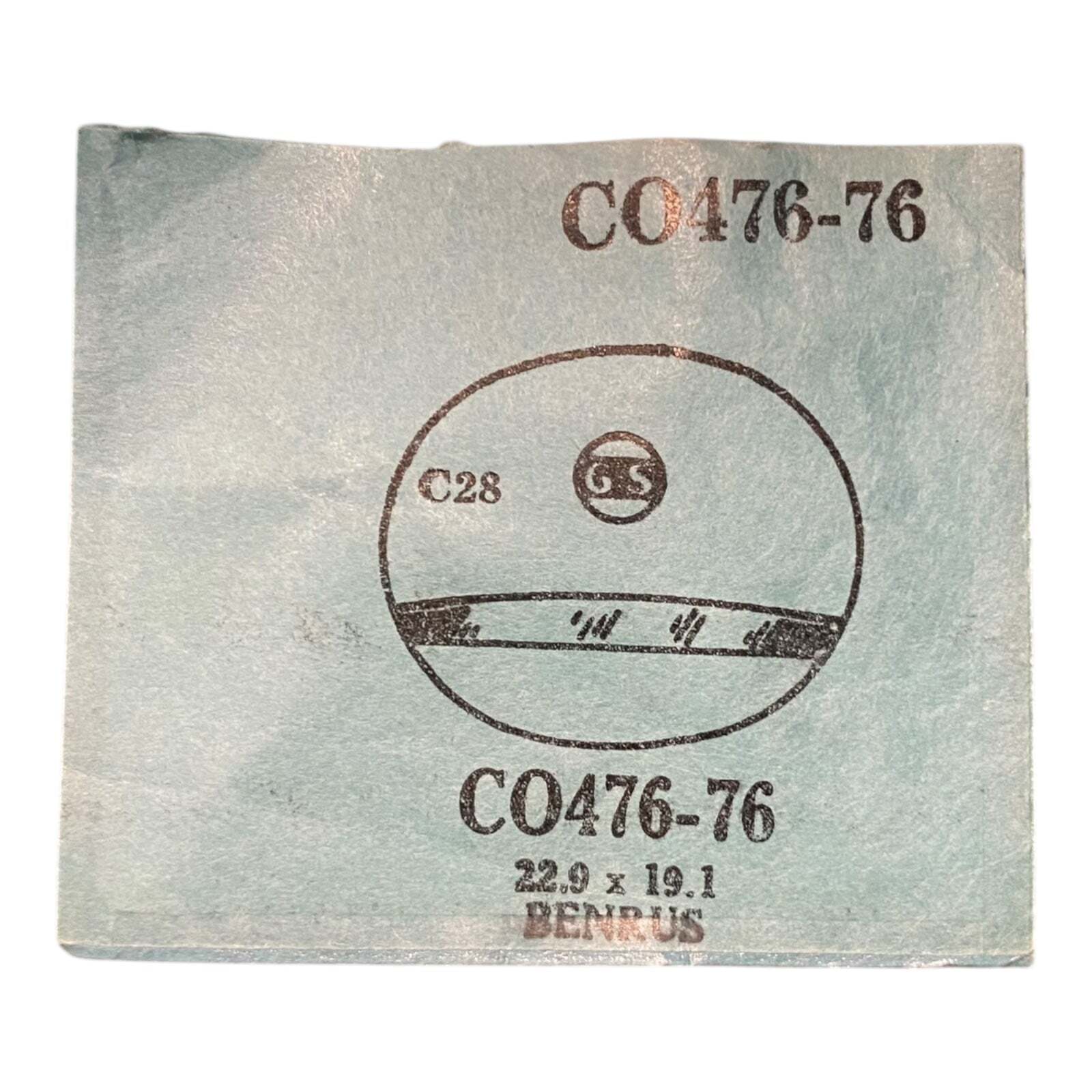Germanow-Simon Mach (GS) CO476-76 Watch Crystal 22.9×19.1 NOS Part Flexo Benrus