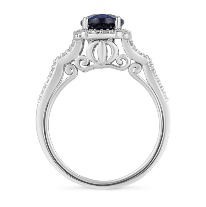 2Ct Blue Sapphire Oval Cut CZ Engagement Wedding Ring Solid 925 Sterling Silver