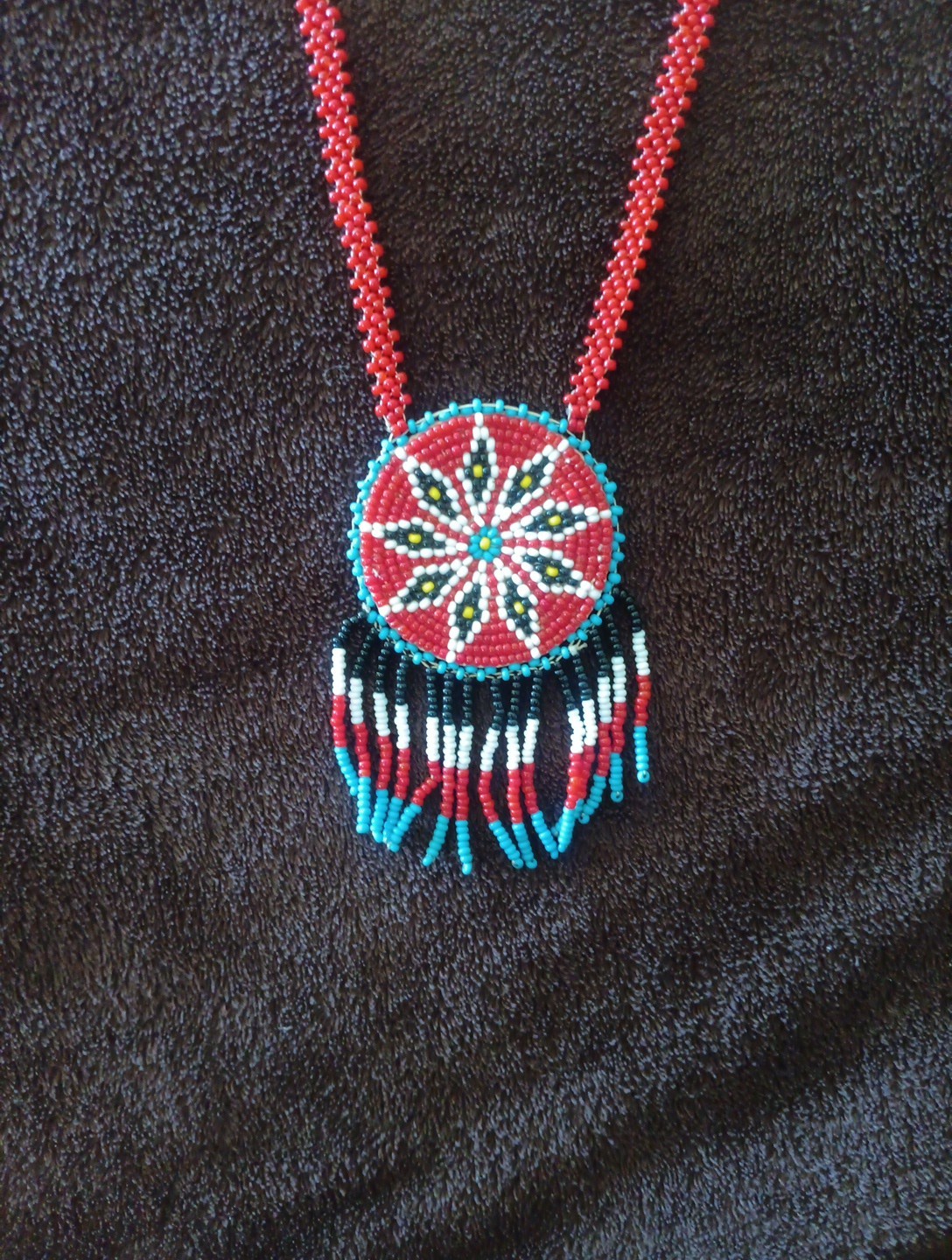 Vintage Native American Bead Necklace Souvenir South West