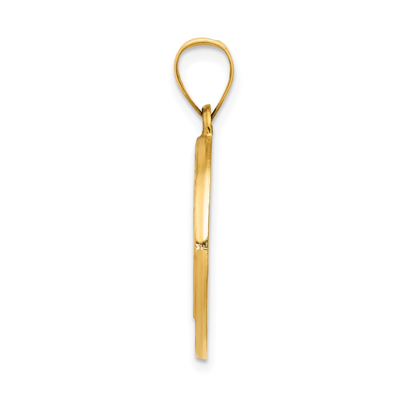 14k Yellow Gold St Benedict Medal Pendant Catholic Christian Protection Charm