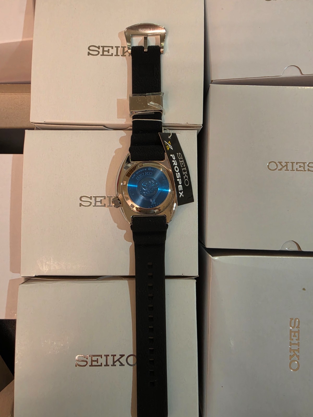 SEIKO ProspeX SRP777K1 Automatic Diver’s 200m Turtle Black Watch Rubber Band NOS