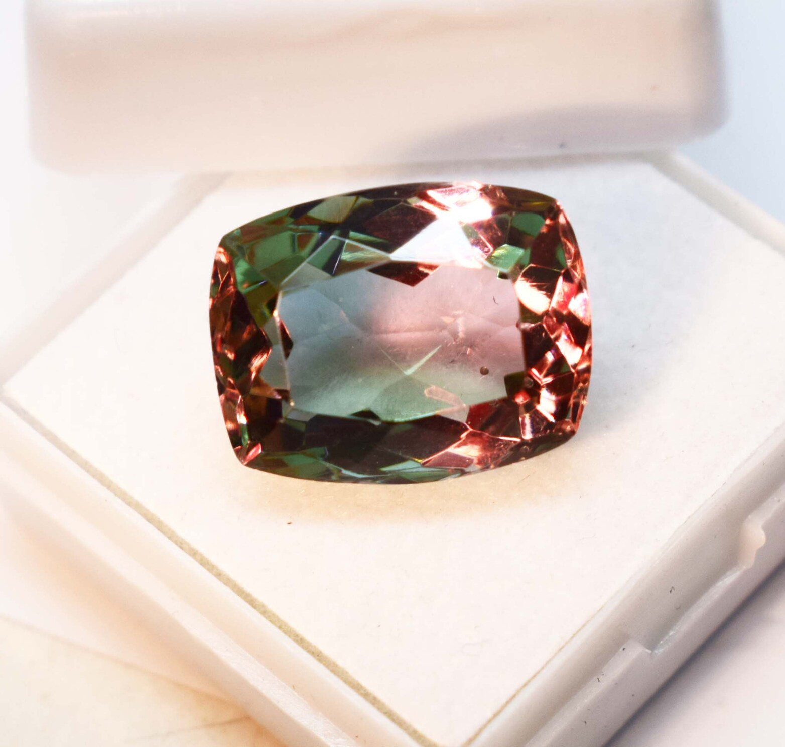 17.25 Ct Certified Natural Color Changing Alexandrite Cushion Cut Loose Gemstone