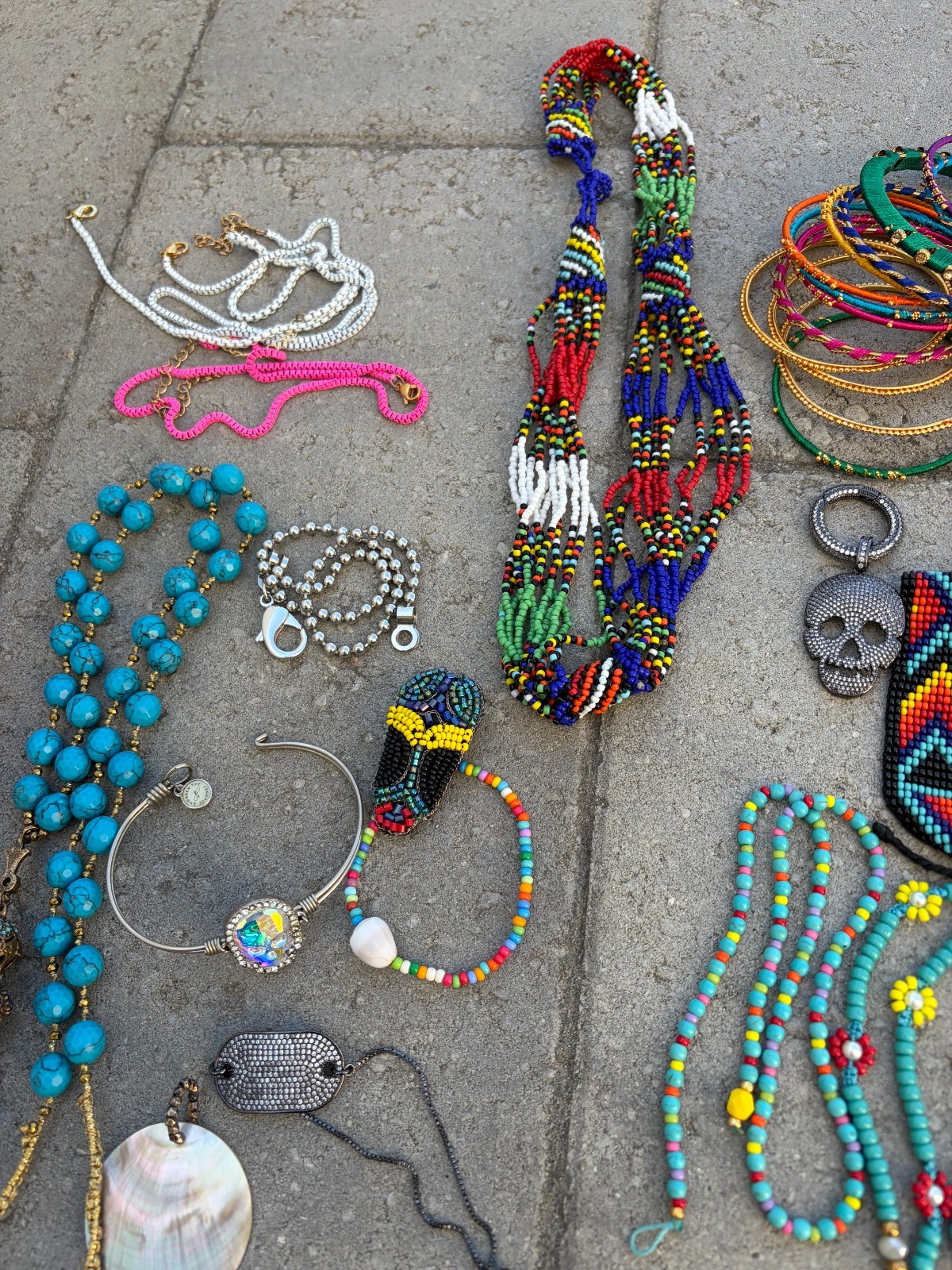 Colorful fashion jewelry mixed lot including Anthropologie, Twine & Twig