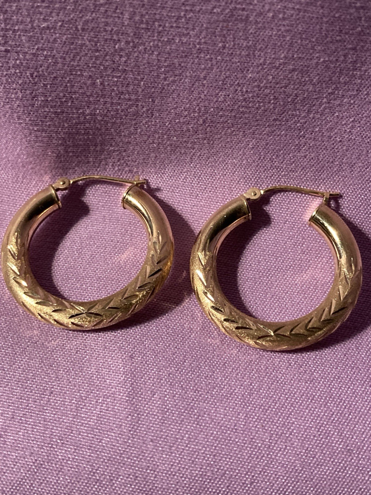 Eternagold 14 Kt Hoop Earrings 2 Grams Marked EG 14Kt QVC
