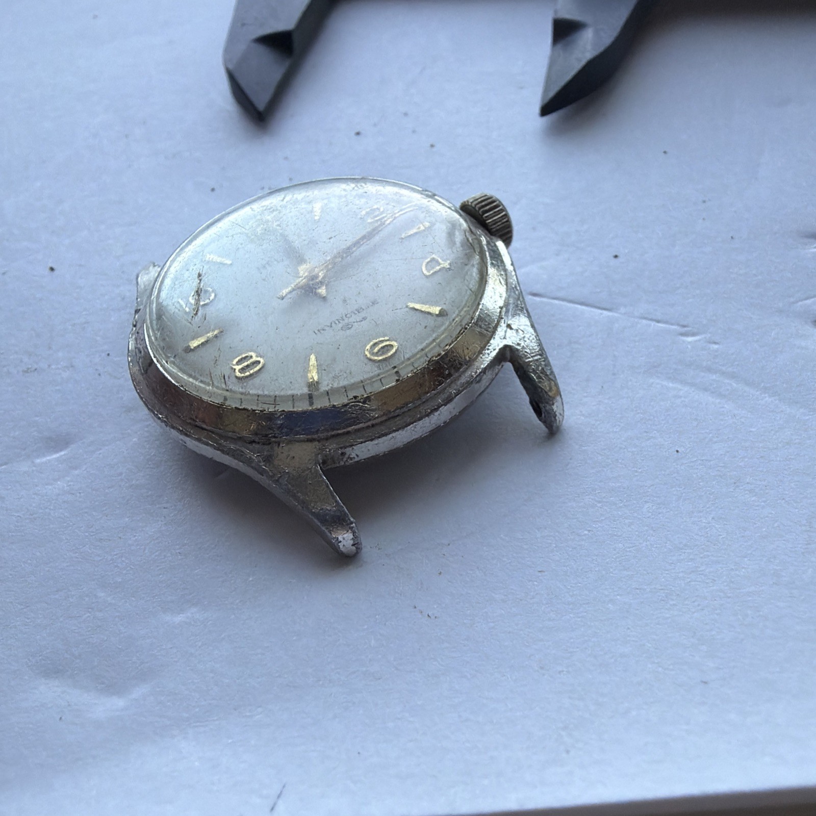 AV24 VTG Mechanical Wind Helbros Automatic Rare 32mm Mens Watch Repairs As Is**