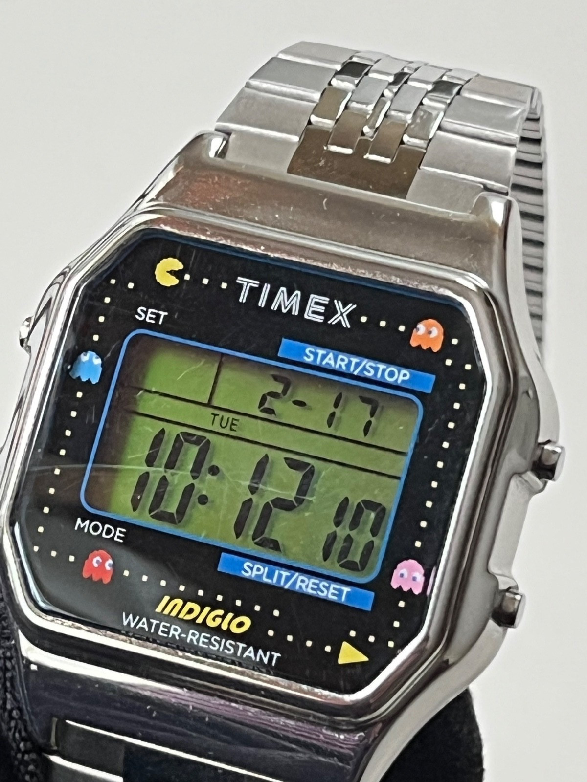 Timex X Pacman Watch T80 Digital Stainless Steel – Silver – TW2U31900
