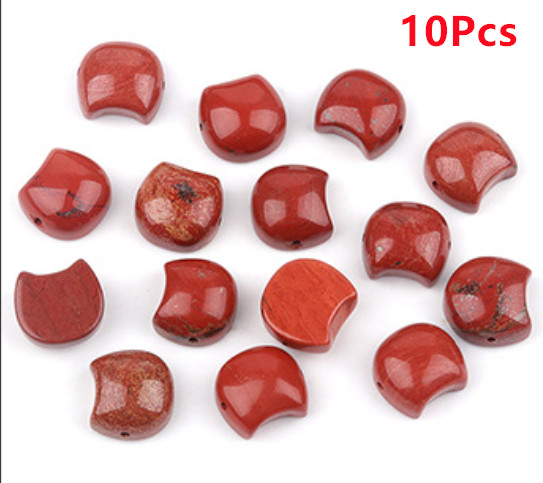 10Pcs 16x15x8mm Red Jasper Faceless Cat Head Horizontal Holes Beads ETY50