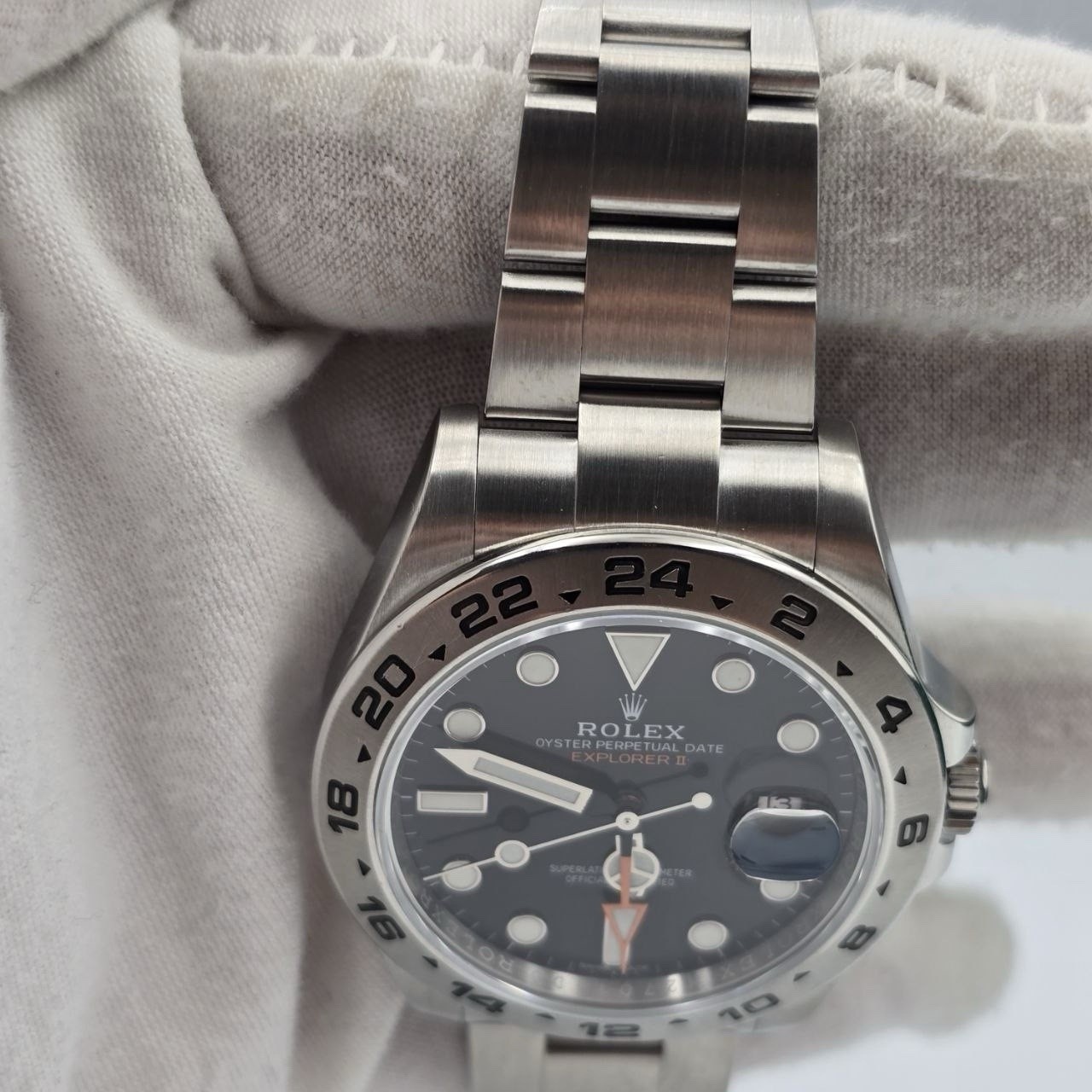 PAPERS 2019 Rolex Explorer II Black Orange Steel 42mm Watch 216570 BOX