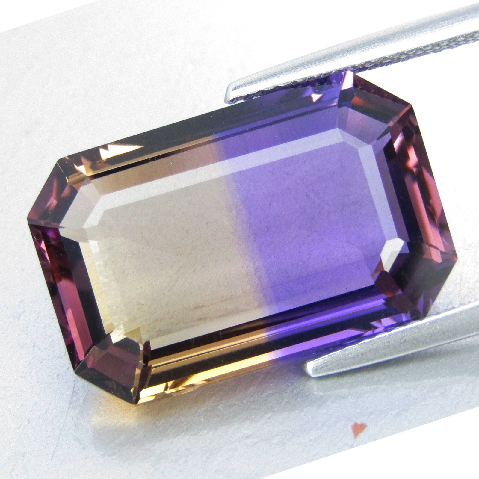15.76Cts Fabulous Natural Bi-color Ametrine 20x13mm Emerald Cut Loose Gemstone