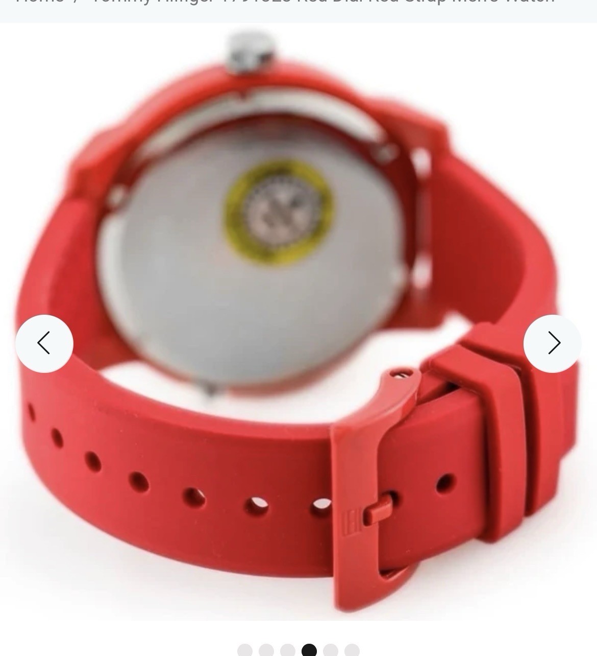 Tommy Hilfiger Men’s Watch Red Silicon Red Dual Time Dial 1791323 New