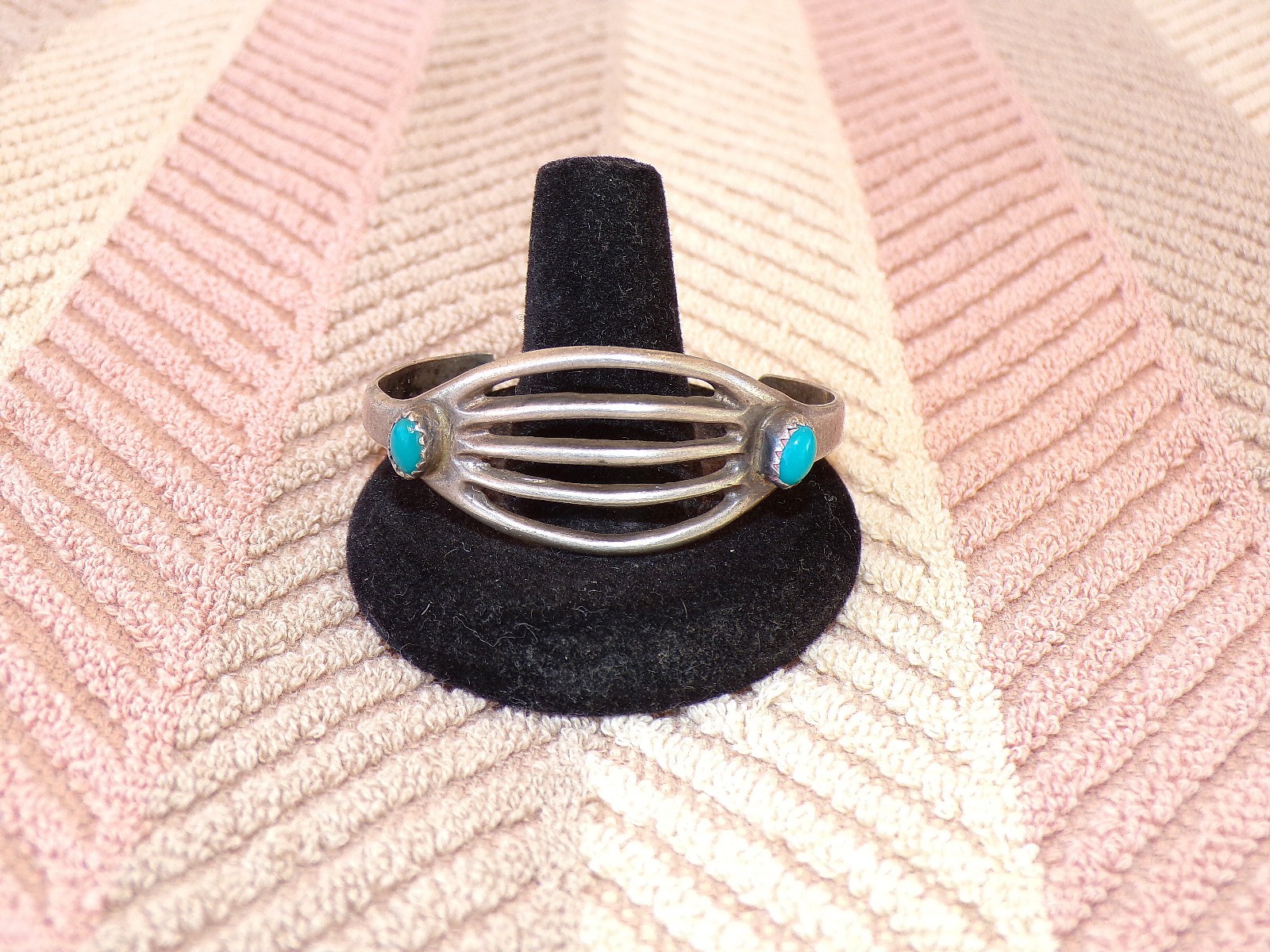 2 BABY BLING Childrens Sterling & Turquoise Bracelets 1 Repaired 35 Grams Total