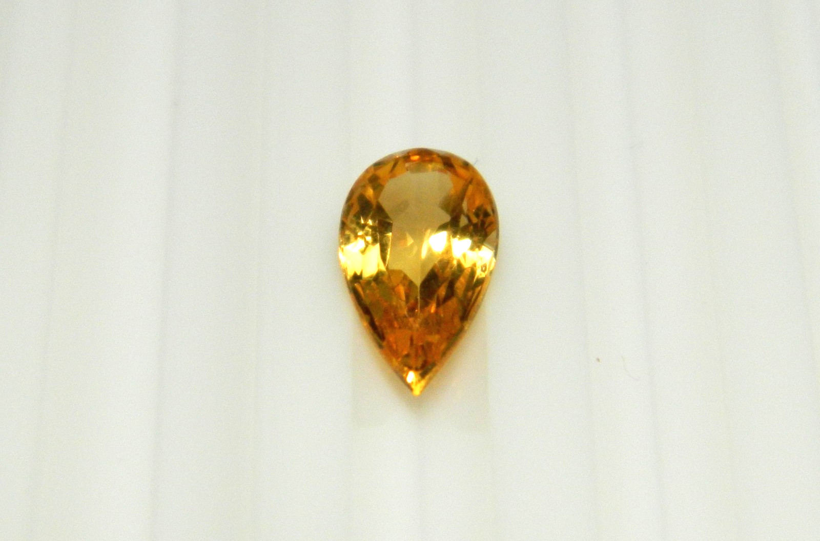 Imperial Topaz 1.05 Ct Clarity IF Pear Cut Natural Golden Brazil I198