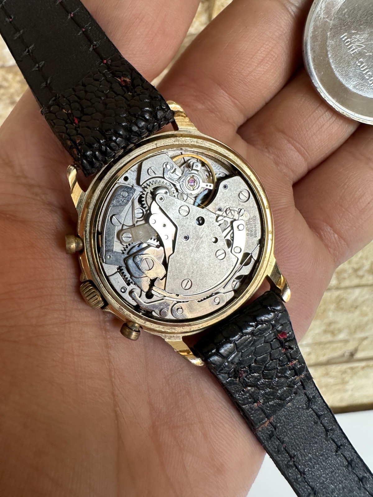 Vintage Lorenz Chronograph Moonphase Valjoux 7768 Mechanical Gold Plated 39mm