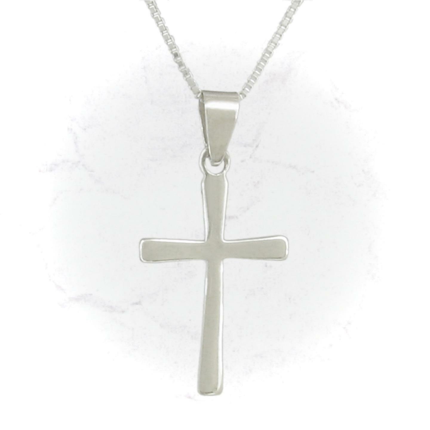 Tapered Cross Pendant; 925 Sterling Silver – Choice of Chains
