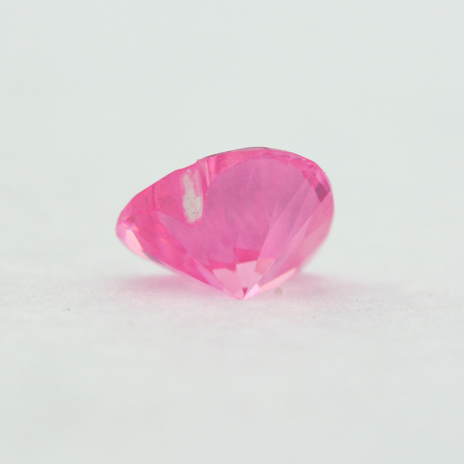 Loose Heart Shape Cut Pink Sapphire CZ Stone Single Cubic Zirconia Birthstone
